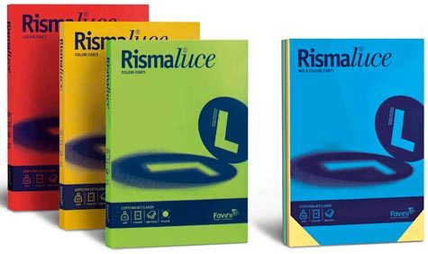 Carta Favini, RismaLuce Small Collezioni, 90 g/m², A4, MIX 5 COLORI FORTI FAVA69X104 - immagine aggiuntiva
