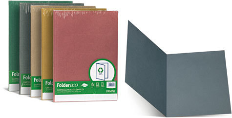 carta Folder ECO Simplex 180,  LAVANDA formato T7 (25 x 34cm), 180gr. Una linea di cartelline semplici in cartoncino ecologico riciclato al 100%.