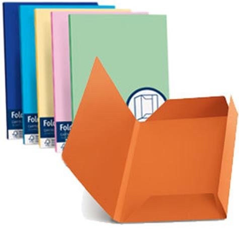 carta Folder 3 Lembi 200, Mix di 5 colori formato BC (24,5X34,5cm), 200gr. 25 cartelline assortite in 5 colori (5 per colore). .