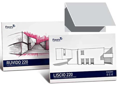 carta DISEGNO 220 BIANCO CARTANGOLI liscio squadrato, formato D3 (33x48cm), 220gr, 20 fogli.
