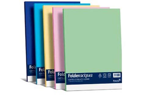 carta Folder 3 Lembi Luce 200, MIX 6 COLORI FORTI formato BC (24,5X34,5cm), 200gr, 6 cartelline.
