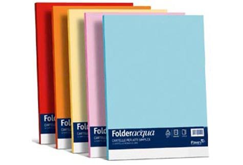 carta Folder Simplex 200, MIX di 5 colori formato T7 (25 x 34cm), 200gr. 5 cartelline assortite in 5 colori (5 per colore).