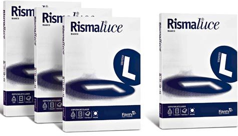 carta Cartoncino RismaLuce BIANCO 200 formato A3 (29,7 x 42cm), 200gr, 125 fogli.