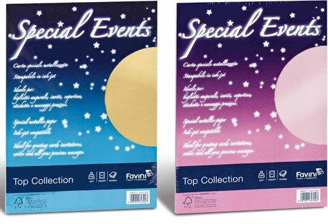 carta Carta metallizzata Special Events Top Collection 120, CREAM 06 formato A4 (21x29,7cm), 120gr, 20 fogli.