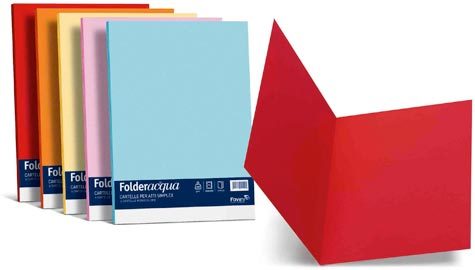carta Folder Simplex Acqua 200, ROSA 10 formato T7 (25 x 34cm), 200gr, 25 cartelline.