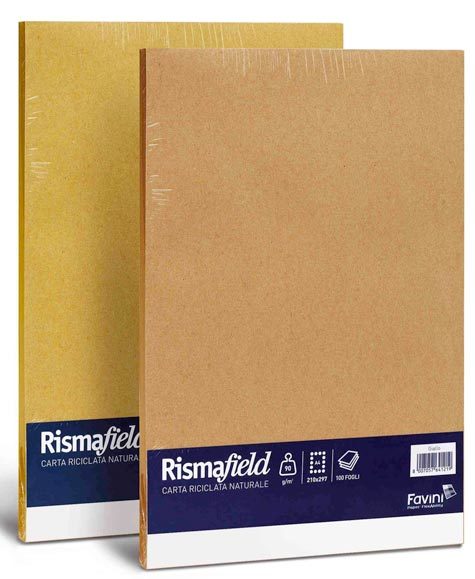 carta Carta Riciclata RISMAFIELD 90, NOCCIOLA formato A4 (21X29,7cm), 90gr, 100 fogli.