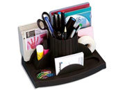 gbc Organizer da scrivania GRIGIO scuro antracite, formato 22x13cm, h14cm, prodotto originale francese, MADE IN FRANCE FEL55504