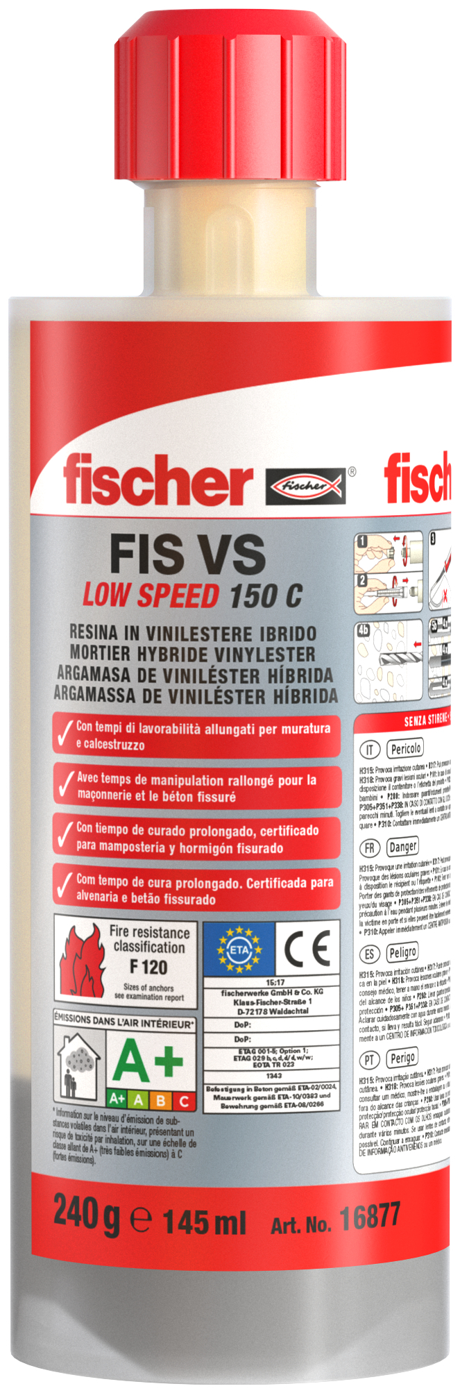 fischer Ancorante chimico FIS VS 150 C resina Full-Hybrid (1 Pz.) fie108.