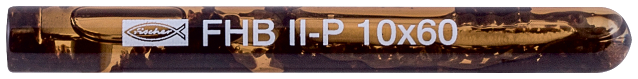 fischer Resina ancorante chimico in fiala FHB II-P 10x60 (1 Pz.) Resina in fiala di vetro per applicazioni con barre multicono FHB II-A S. Massimi carichi in calcestruzzo fessurato e per applicazioni vicino ai bordi. fie1152