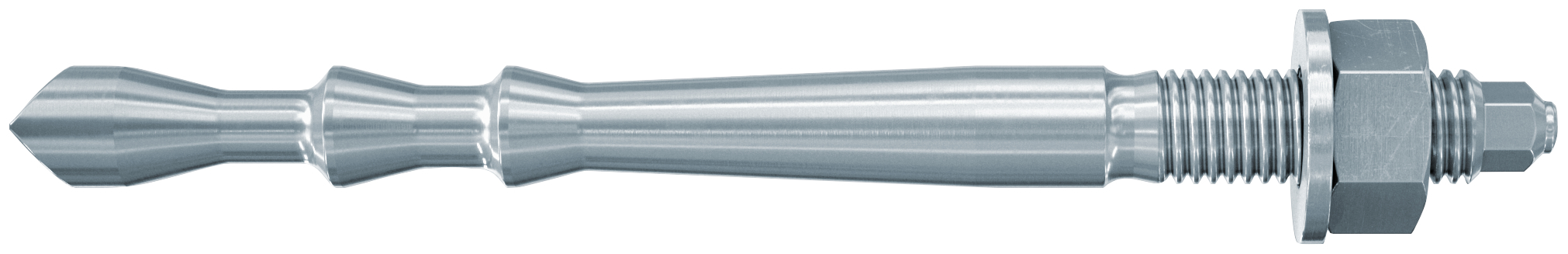 fischer Barra multicono in acciaio FHB II-A L M10x95-100 per ancorante chimico FIS HB (1 Pz.) Barra multicono lunga in acciaio zincato classe 8.8. Massime prestazioni a trazione in calcestruzzo fessurato e a ridotte distanze dai bordi. fie1159