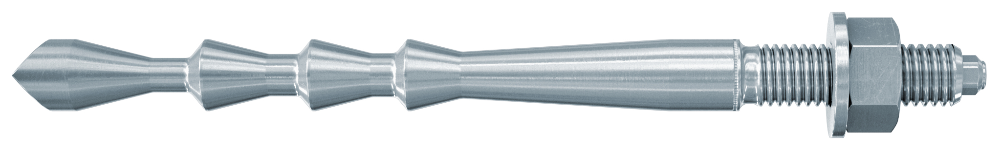 fischer Barra multicono in acciaio FHB II-A L M20x210-50 per ancorante chimico FIS HB (1 Pz.) Barra multicono lunga in acciaio zincato classe 8.8. Massime prestazioni a trazione in calcestruzzo fessurato e a ridotte distanze dai bordi. fie1170