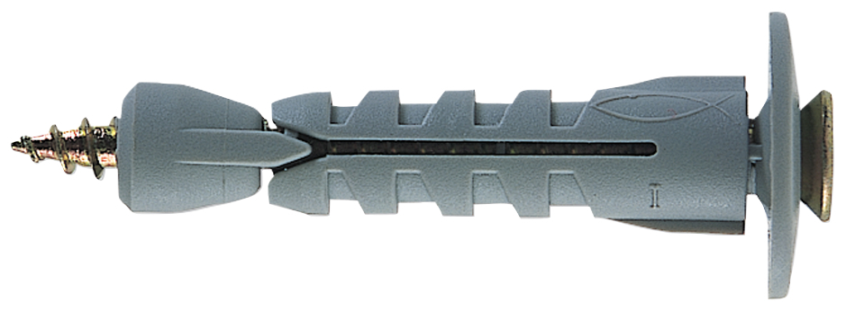 fischer Tasselli per cartongesso SBN 9-4 con vite (1 Pz.) Il fissaggio universale in nylon per lastre e supporti con grandi cavit� fie1305