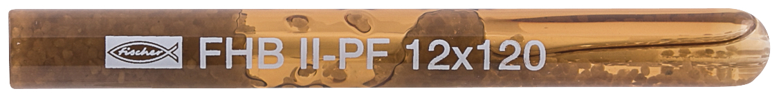 fischer Resina ancorante chimico in fiala FHB II-PF 12X120 a rapido indurimento (1 Pz.) Resina a rapido indurimento in fiala di vetro per applicazioni con barre multicono FHB II-A L. Massimi carichi in calcestruzzo fessurato e per applicazioni vicino ai bordi. fie1331