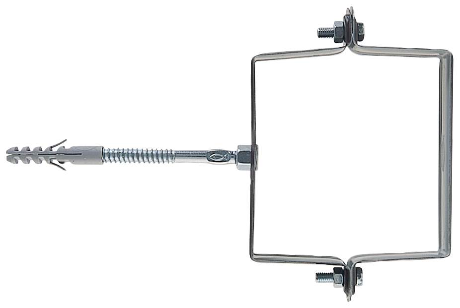 fischer Collare zincato SCP-Z 80 QUADRO (1 Pz.) Collare zincato e testa di moro per pluviali SCP / SCP-V.