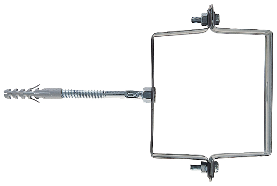 fischer Collare marrone testa di moro SCP-V 100 QUADRO (1 Pz.) Collare zincato e testa di moro per pluviali SCP / SCP-V.