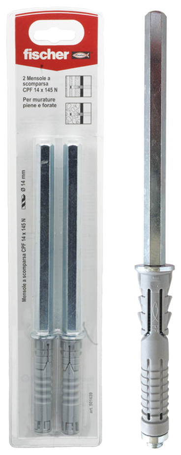 fischer Reggi mensola a scomparsa CPF 10X150 N K (2 Pz.) fie1523.