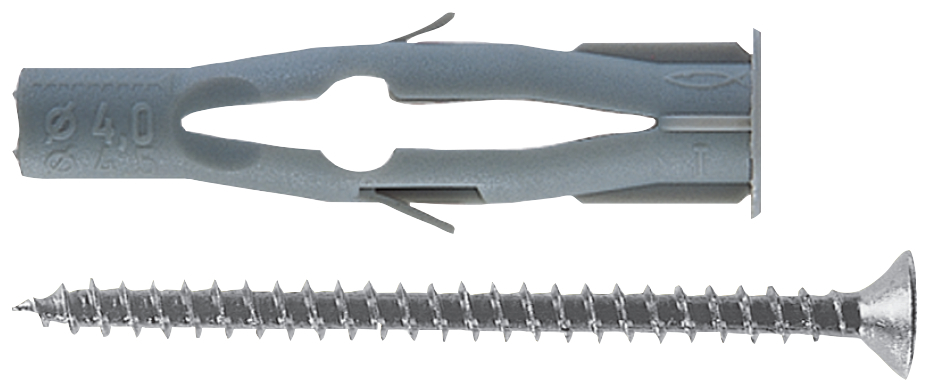 fischer Tasselli FU 10X60 V con vite (1 Pz.) fie1551.