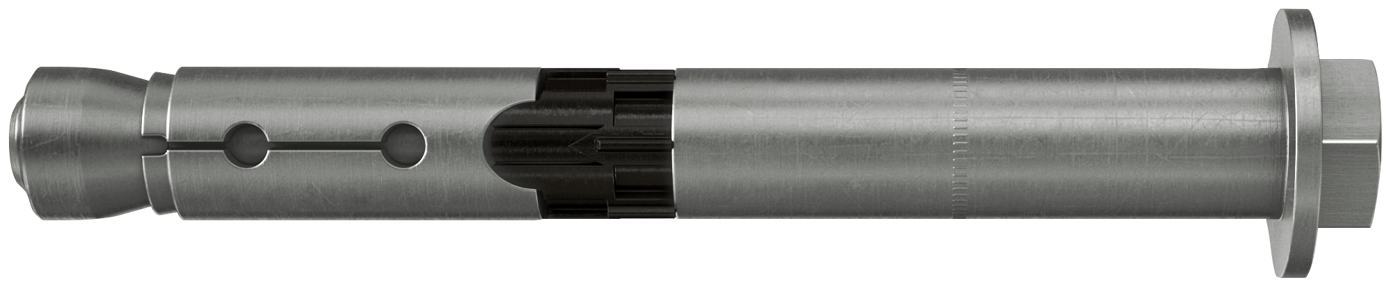fischer Tassello passante in acciaio FH II 24-25 S A4 (1 Pz.) L'ancorante passante per fissaggi dal design esigente per calcestruzzo fessurato e applicazioni sismiche in zona C1/C2. Con testa esagonale e in acciaio inox A4. fie1555