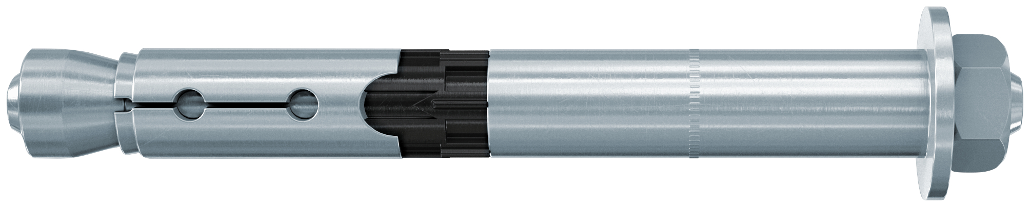 fischer Tassello passante in acciaio FH II 10-25 B (1 Pz.) Ancorante a battere passante con barra filettata e dado ad altissime prestazioni a taglio per calcestruzzo fessurato e applicazioni sismiche C1 e C2. fie1566