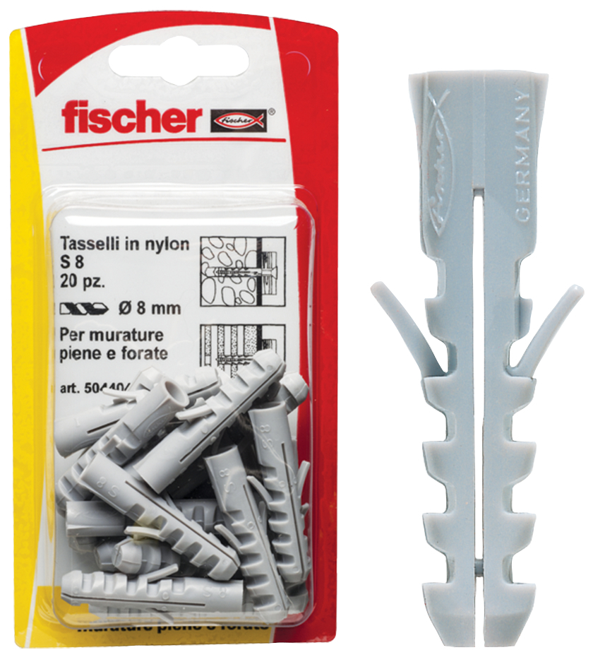 fischer Tasselli S 5 K (35 Pz.) Fissaggio in nylon S K in blister fie1651