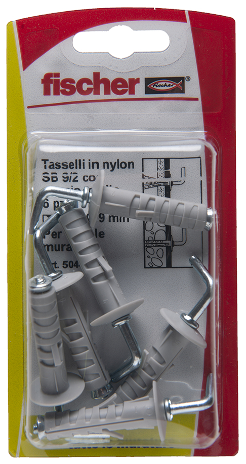 fischer Tasselli a espansione SB 9/2 K con gancio medio (6 Pz.) fie1670.