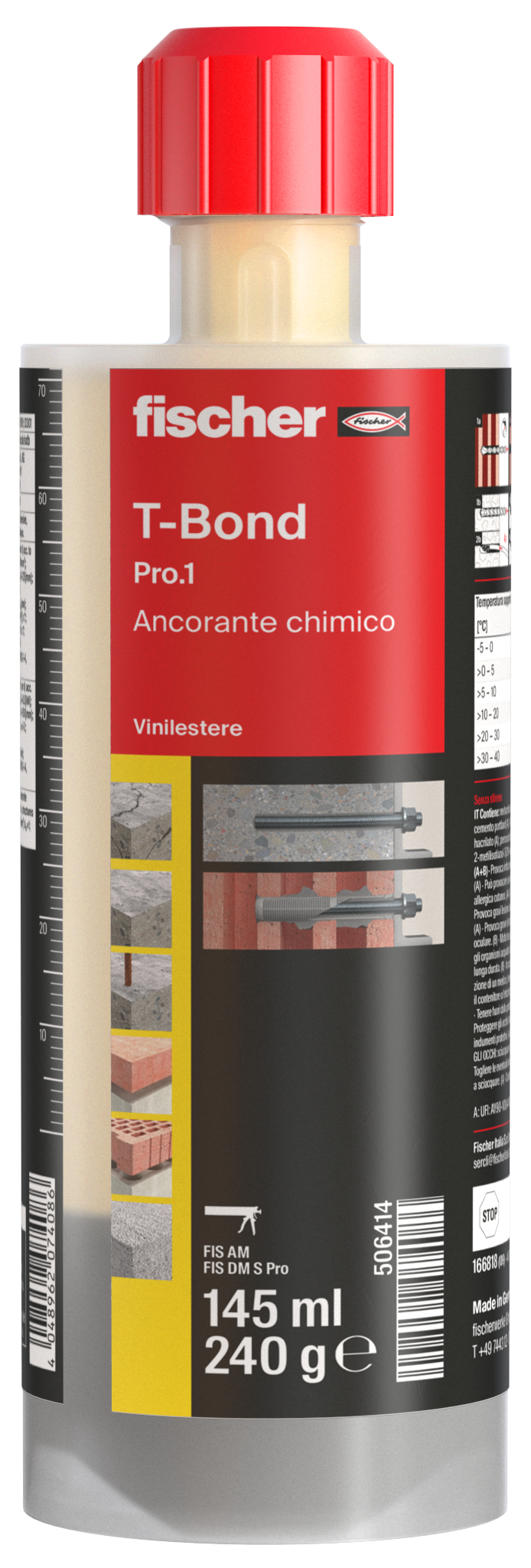 fischer Ancorante chimico T-BOND PRO.1 150 resina hybrid in busta (1 Pz.) fie1815.