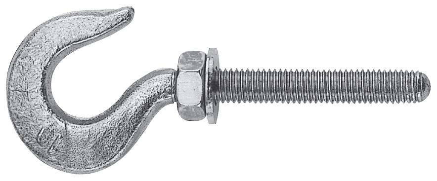 fischer Gancio M6x50 forgiato (1 Pz.) Gancio forgiato classe 4.8 zincato bianco con dado e rosetta. fie1828