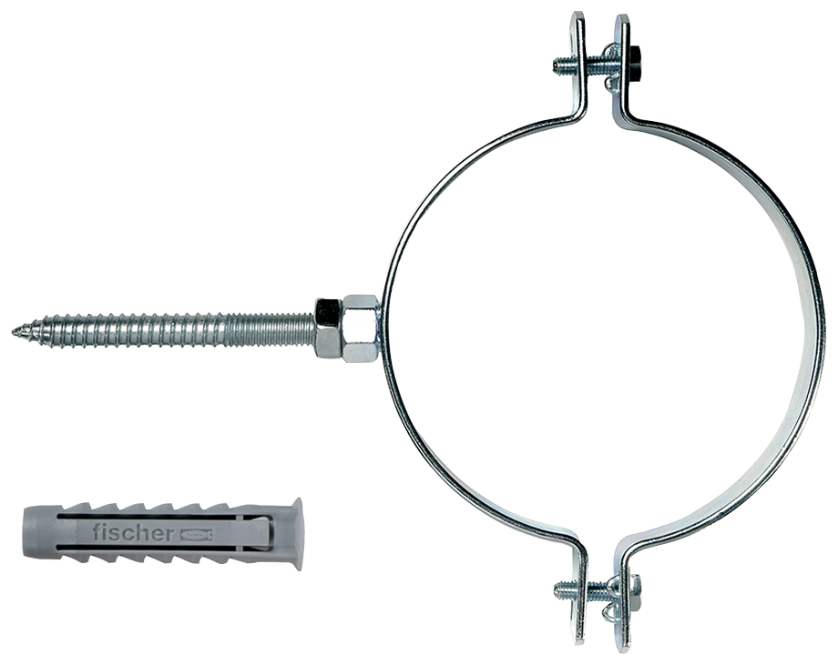 fischer Collare in acciaio per tubi in PE e PVC CPE-SL 63 V (1 Pz.) Collare per condotte in materiale plastico fie1853