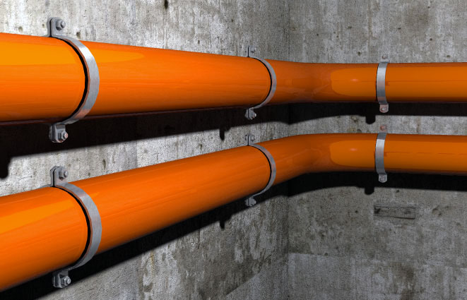 fischer Collare in acciaio per tubi in PE e PVC CPE-SL 160 1-2