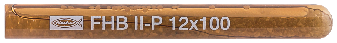 fischer Resina ancorante chimico in fiala FHB II-P 12x100 (1 Pz.) Resina in fiala di vetro per applicazioni con barre multicono FHB II-A L. Massimi carichi in calcestruzzo fessurato e per applicazioni vicino ai bordi..