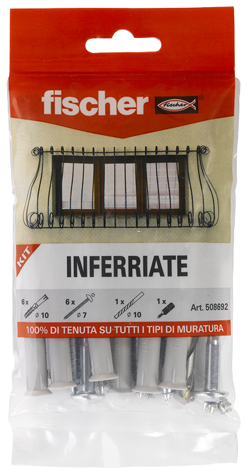 fischer Kit Ready To Fix INFERRIATE (14 Pz.) Kit pronti all'uso completi di tutto il necessario per effettuare un fissaggio in sicurezza fie2016