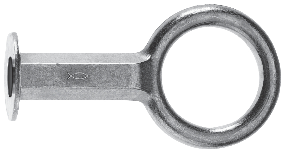 fischer Golfare in acciaio GP 50 FEMMINA (1 Pz.) Il golfare in acciaio forgiato  50 mm, in abbinamento con l'ancorante meccanico o chimico.