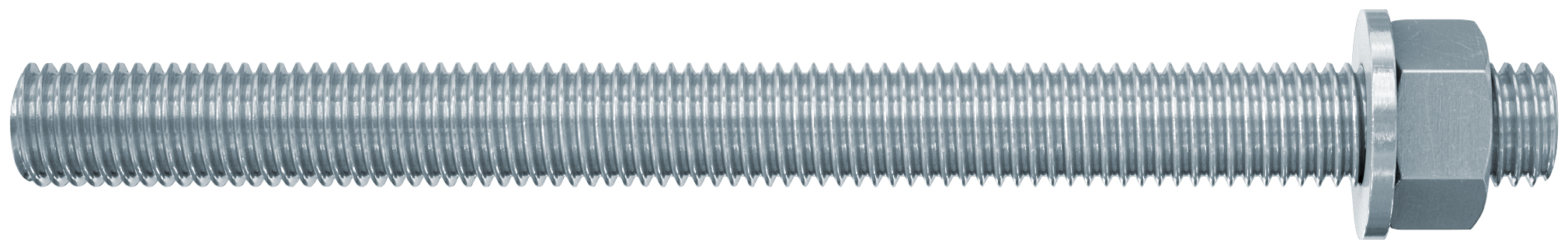 fischer Barre filettate in acciaio FIS A M16X250 cl. 8.8 (1 Pz.) Barra filettata in acciaio zincato con classe di resistenza 8.8, con taglio dritto, dado e rosetta.