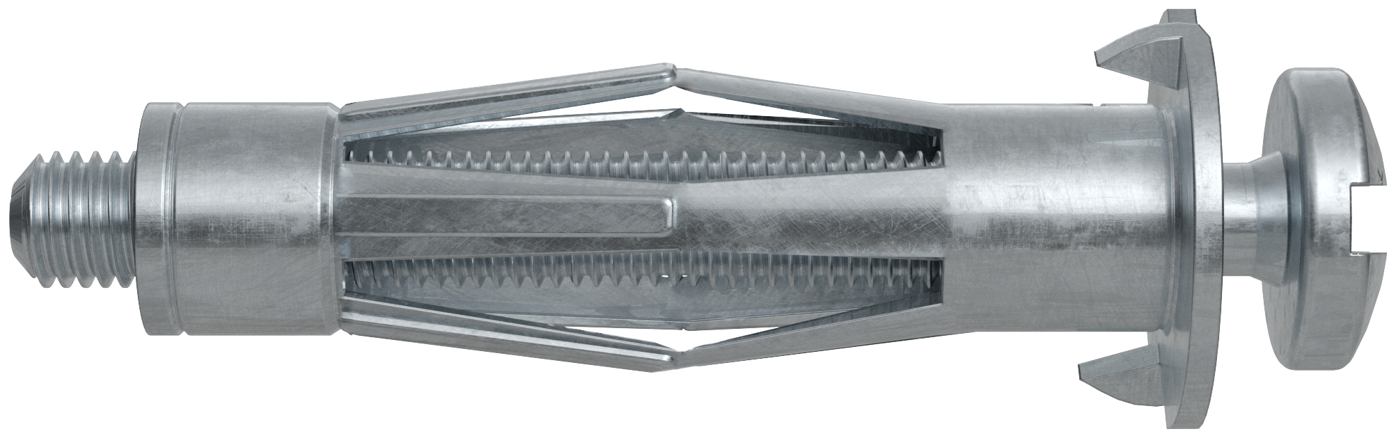 fischer Tasselli cartongesso HM 4X45 S con vite (1 Pz.) Fissaggio in metallo zincato per intercapedini con vite a filettatura metrica fie2273
