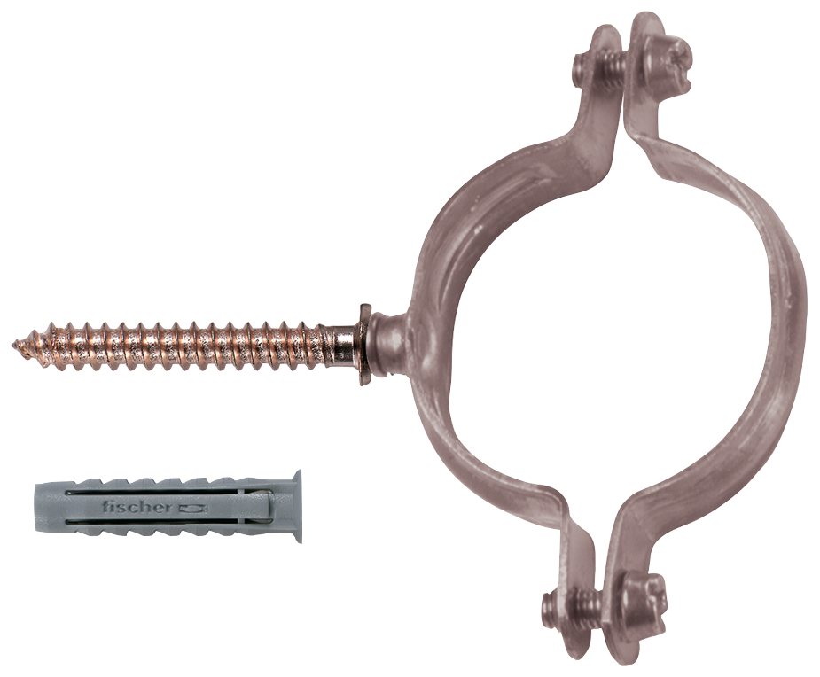 Collare in rame CUV ø28 con tassello SX 6 (10 Pz.) fie2299
