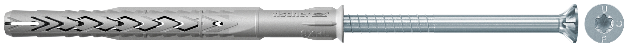 fischer Tasselli prolungati SXRL 10X80 T-ex 46263 (1 Pz.) Tassello prolungato in nylon con marcatura CE con vite premontata T.S.P. impronta torx fie2365