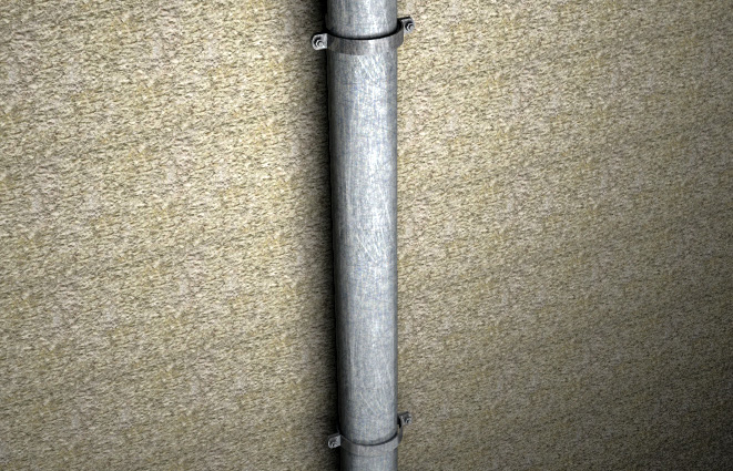 fischer Collare per tubi fumo 120 V bianco (1 Pz.) Collare per tubi fumo verniciato bianco CCF-V e CCF-V inox.