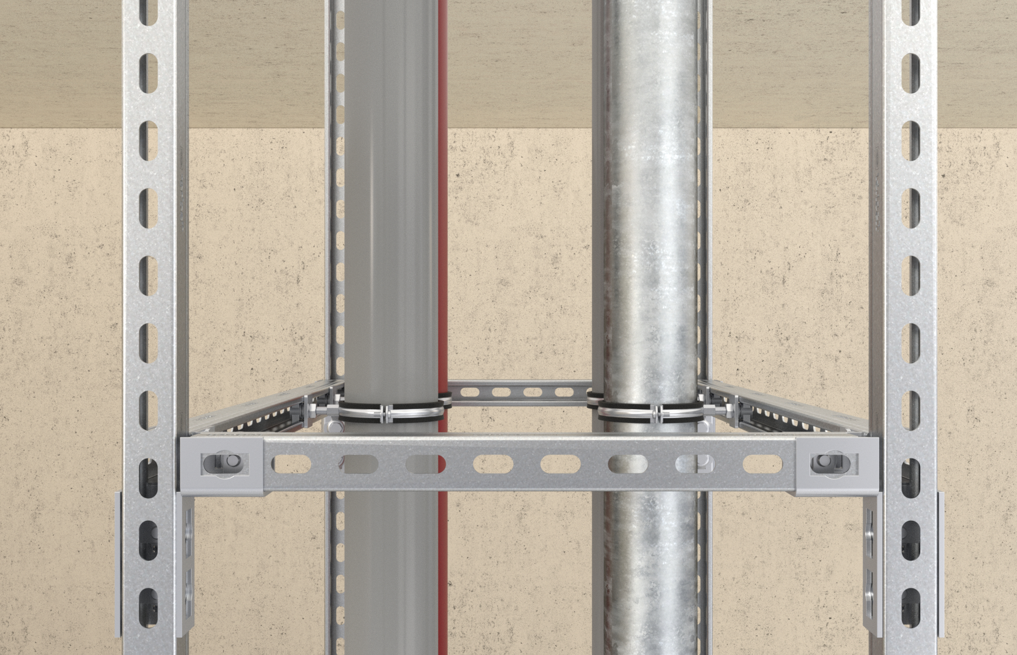 fischer Mensole PFUF 4D (1 Pz.) Connessioni tri-dimensionali PFUF 3D e 4D.