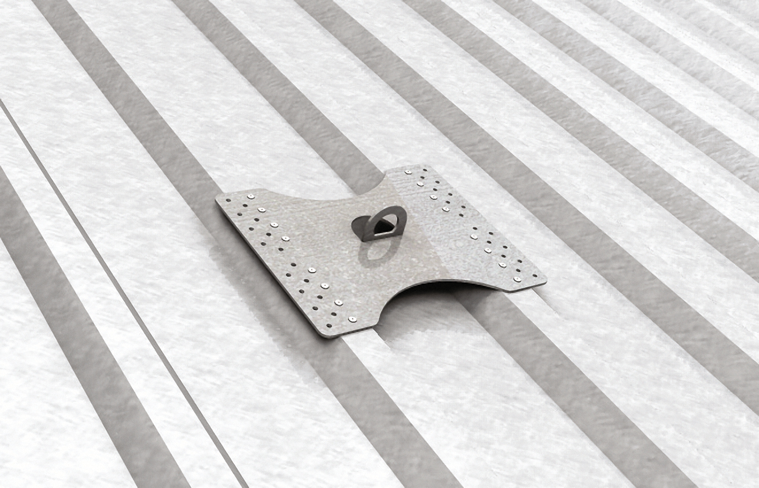 fischer Piastra per lamiera grecata PGC 200-250 A inox - Sistemi anticaduta DPI (1 Pz.) Il versatile dispositivo di ancoraggio puntuale per lamiera grecata e pannelli coibentati con tre interassi di nervatura.