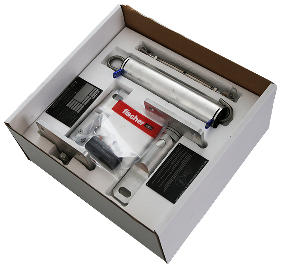 fischer KIT linee vita tipo C lamiera MR 20 Alu - Sistemi anticaduta DPI (1 Pz.) fie2812.