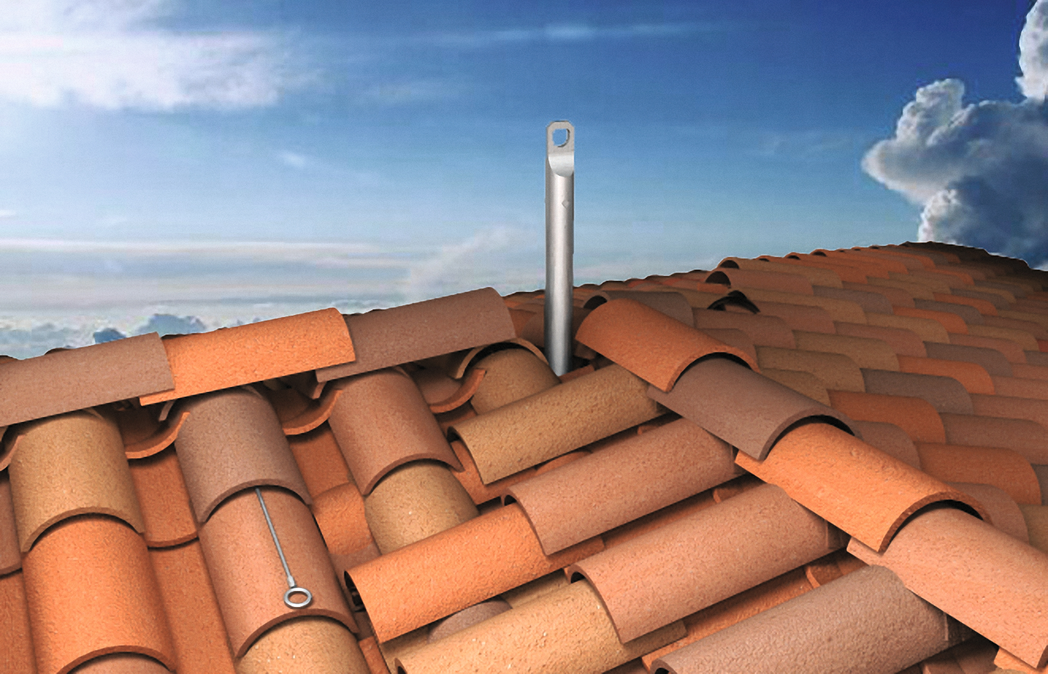 fischer Pali girevoli base piana PG H50 BP hdg - Sistemi anticaduta DPI (1 Pz.) Il palo indeformabile girevole a base piana per l'aggancio puntuale del dispositivo di protezione individuale (DPI) su coperture residenziali.