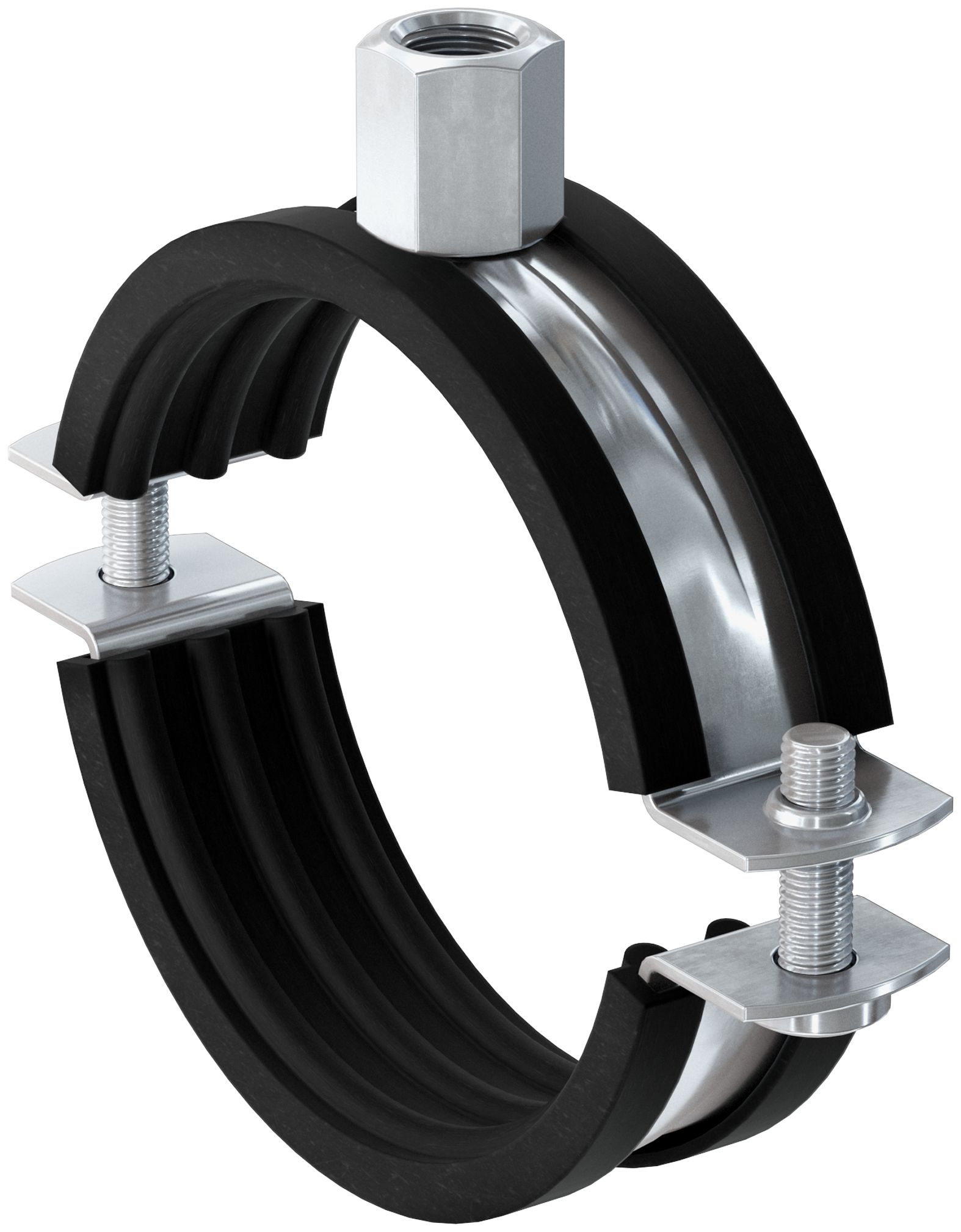 fischer Collare per tubi a doppia vite FRS 48 - 54 M8/M10 zl (1 Pz.) fie3023.