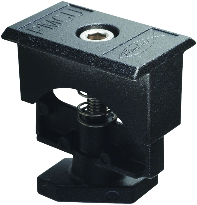 fischer Morsetto centrale universale PMCU (1 Pz.) Il morsetto in versione nera, centrale universale per tutti i moduli fotovoltaici con spessore da 30 a 52 mm.