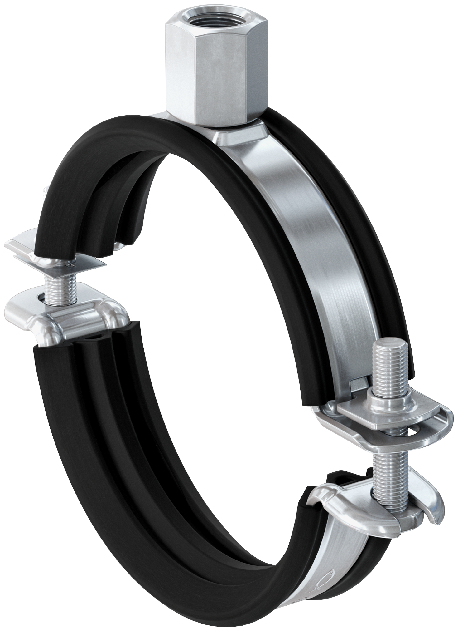 fischer Collare con guarnizione anti-rumore FRS-L 67 - 75 con dado M8/M10 (1 Pz.) fie3131.