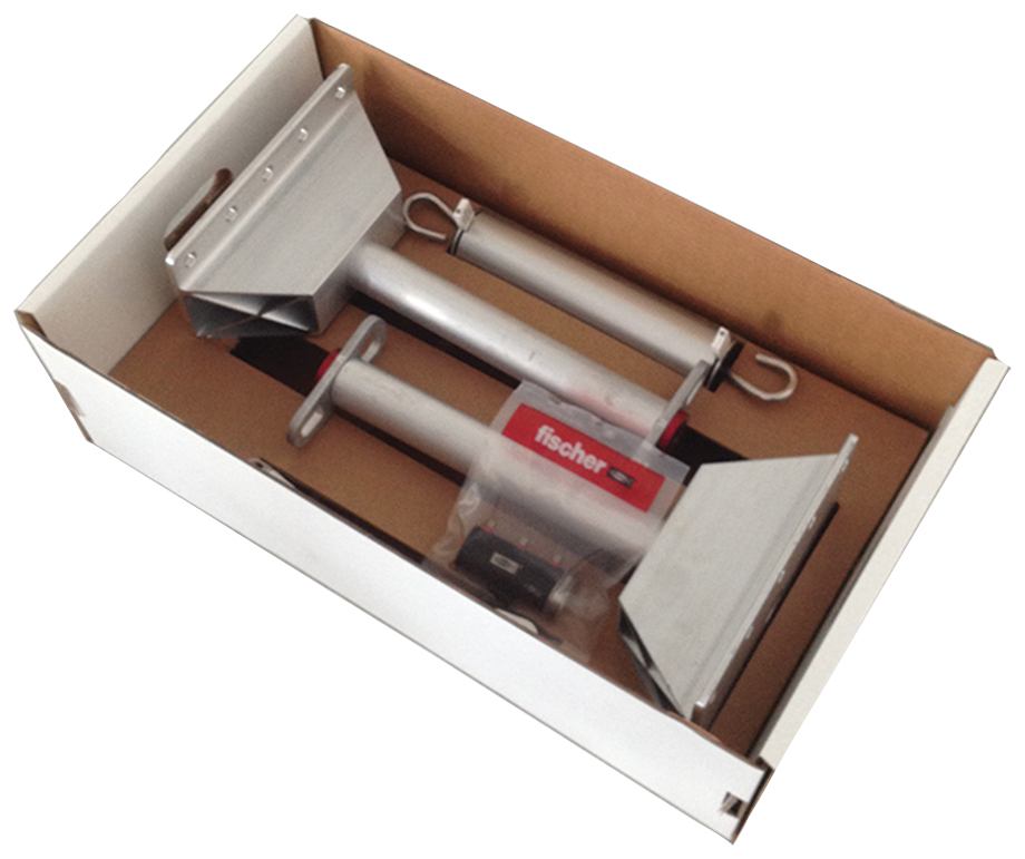 fischer Kit linea di ancoraggio base piana H40 BP alu - Sistemi anticaduta DPI (1 Pz.) fie3141.