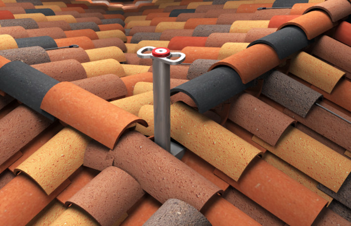 fischer Pali girevoli base piana PG H50 BP alu - Sistemi anticaduta DPI (1 Pz.) Il palo indeformabile girevole a base piana per l'aggancio puntuale del dispositivo di protezione individuale (DPI) su coperture residenziali.