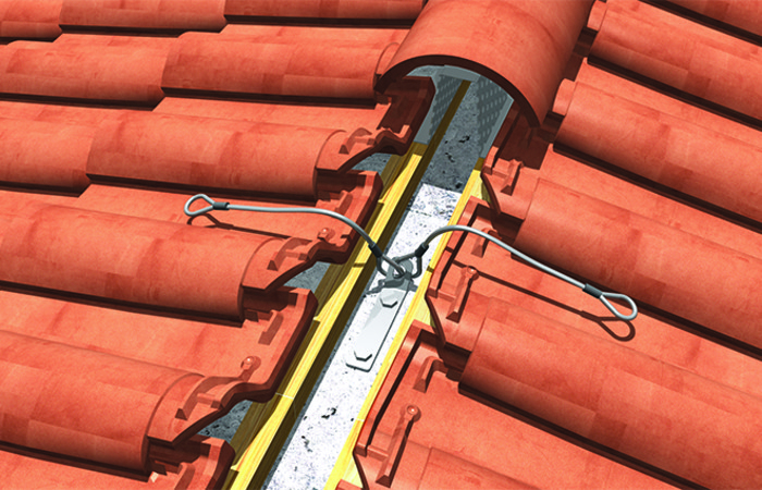 fischer Cordino sottotegola doppio CDP - Sistemi anticaduta DPI (2 Pz.) Il dispositivo di aggancio puntuale (tipo A) per dispositivi di protezione individuale (DPI) su coperture residenziali.