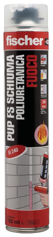 Bombe mousse polyuréthane PUP 750 ml - pistolable - Fischer 53389