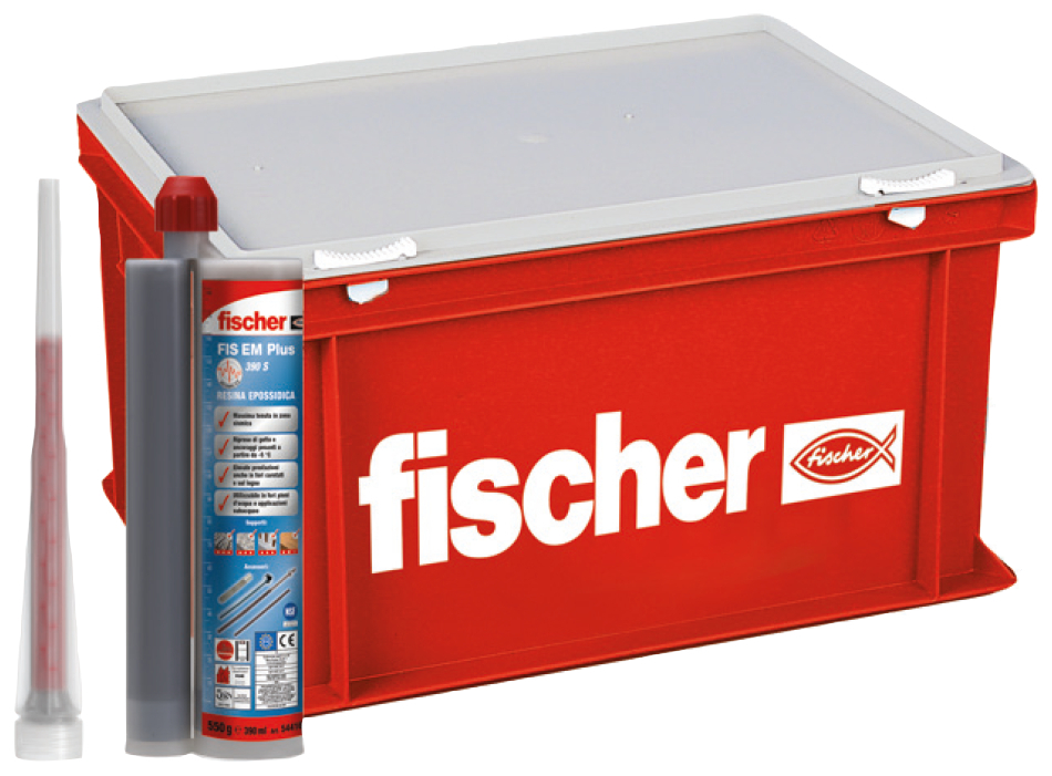 fischer Box FIS EM Plus Ancorante Chimico in Resina Epossidica 20 Cartucce con Miscelatore (41 Pz.) fie3285.