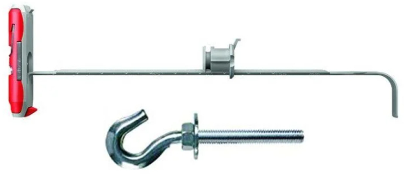 fischer Tasselli cartongesso e lastre DUOTEC 12 H con gancio M6 (1 Pz.) Fissaggio basculante in nylon con gancio M6.